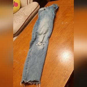 Size 8 Distressed Button fly ankle Jeans (waist 29)